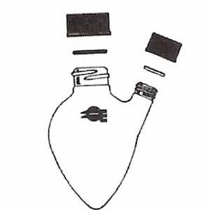 QMS-25 Pear Shaped Flask with Sidearm