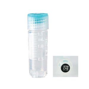 2D Barcode 1.5 mL Cryogenic Vial, Self-Standing, External Thread, Sterile, New Model, 10X10/rack