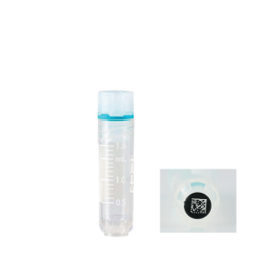 2D Barcode 1.5 mL Cryogenic Vial, Self-Standing, Internal Thread, Sterile, New Model, 10X10/rack