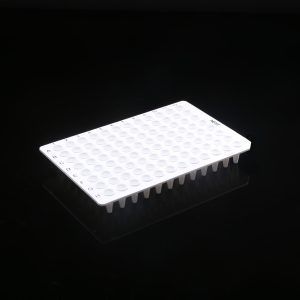 0.1ml 96 Well PCR Plate, Semi Skirt, White, A1 notch