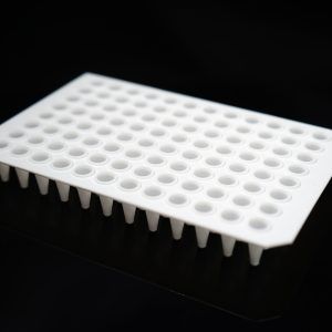 0.1ml 96 Well PCR Plate, No Skirt, White, H12 notch