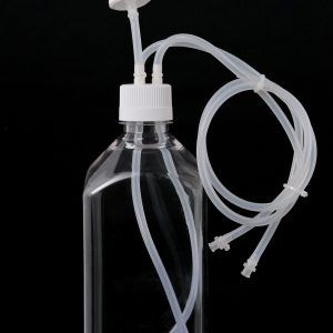 5L PC Square Storage Bottle with Bi-Directional Transfer Cap,  TPE Tube (60 cm, 1/4" ID, 3/8" OD), Female Luer Connector with Luer Plug, Vent Filter (0.22 μm, 4.5 cm²), Sterile, Double Bag Package