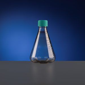 1000ml PETG Erlenmeyer Flask, Flat bottom, Plug Seal Cap, Sterile