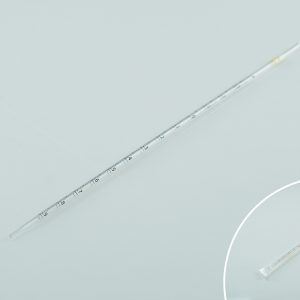 white label 1ml Serological Pipette with 0.4ml negative graduation, 1/100 ml graduations, Individually Wrapped, sterile