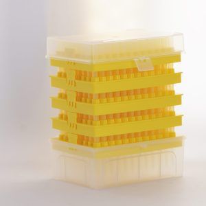 200ul Pipette Tips, Clear, DoubleStack Racked, Racked, Low-retention, Sterile, 96 tips/wafer,10 wafers (960 tips)/pk