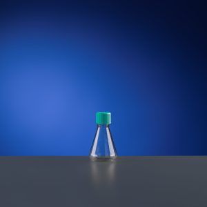 250ml PETG Erlenmeyer Flask, Flat bottom, Plug Seal Cap, Sterile