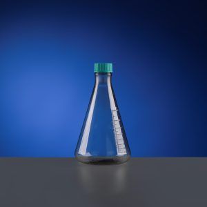 250 mL PC Erlenmeyer Flasks, Flat Bottom, Seal Caps, Sterile