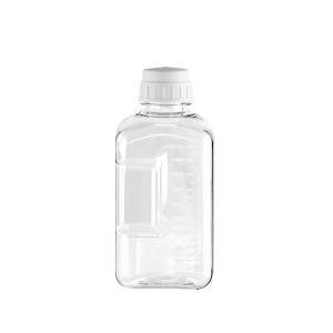 2L PC Square Storage Bottles, Sterile, double bagged small pacakging