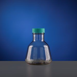 2L PC High Efficiency Erlenmeyer Flasks, Flat bottom, Seal Cap, Sterile
