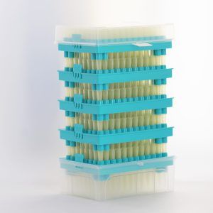 300ul Pipette Tips, Clear, DoubleStack Racked, Racked, Low-retention, Sterile, 96 tips/wafer,10 wafers (960 tips)/pk