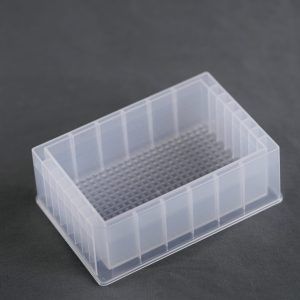 Reservoir microplates without caps, single well, 384 troughs, low profile 31.4mm height, 195ml, non-Sterile