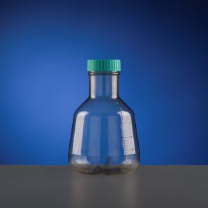 3L PC High Efficiency Erlenmeyer Flasks, Flat bottom, Seal Cap, Sterile