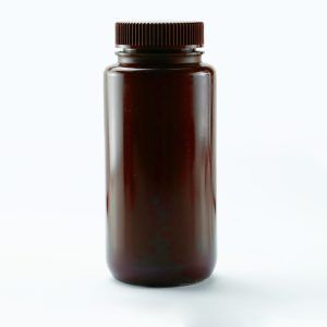 1000ml Narrow Mouth Round Storage Bottle, Amber Color, HDPE, Sterile