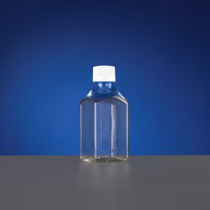 500 mL PET Square Storage Bottles, Square Shoulder Style, Sterile, double bagged bulk packaging