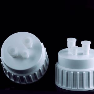 NEST Carboy Accessories, 83B 3-Port Cap, 1/2'' ID Inlet and Outlet Ports, 3/8'' Vent Filter Port, Non-Sterile