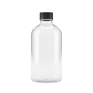 QBO-4 Bottle, Boston Round - Amber