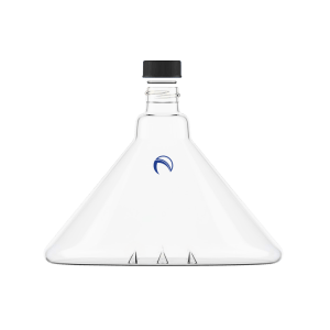 Fernbach Flask, 2800mL, with Bottom Baffles, 45 mm threaded Blue Cap