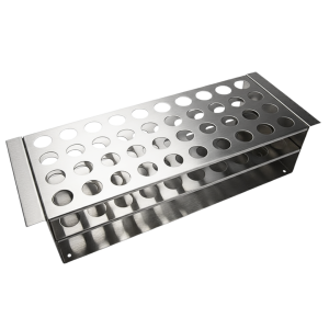 Stainless Steel Tube Rack for Midi-Cyanide Flasks, 40 pos.
